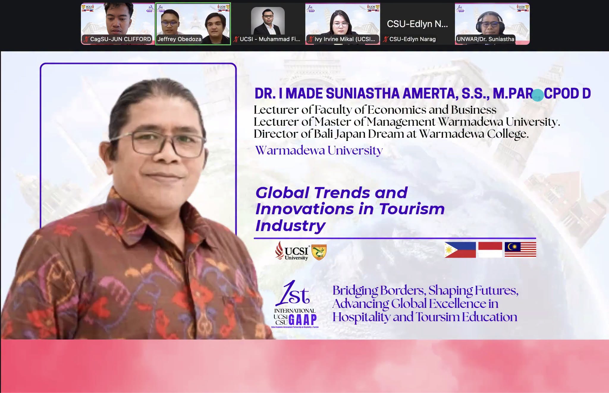 CSU-GONZAGA HOSTS INAUGURAL UCSI–CSU GLOBAL ACADEMIC ADVANCEMENT PARTNERSHIP FORUM ON HOSPITALITY AND TOURISM photo 7